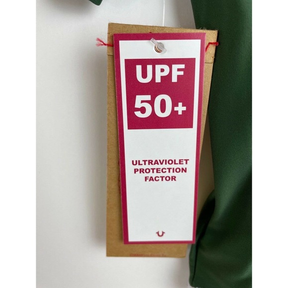 True Religion Olive Size 2T UPF 50+ Rash Guard Swim Trunk Set New $79 - Picture 8 of 10